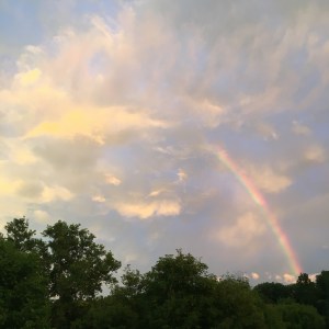 rainbow blue sky