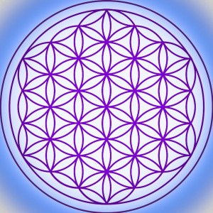 flower of life blue and purple